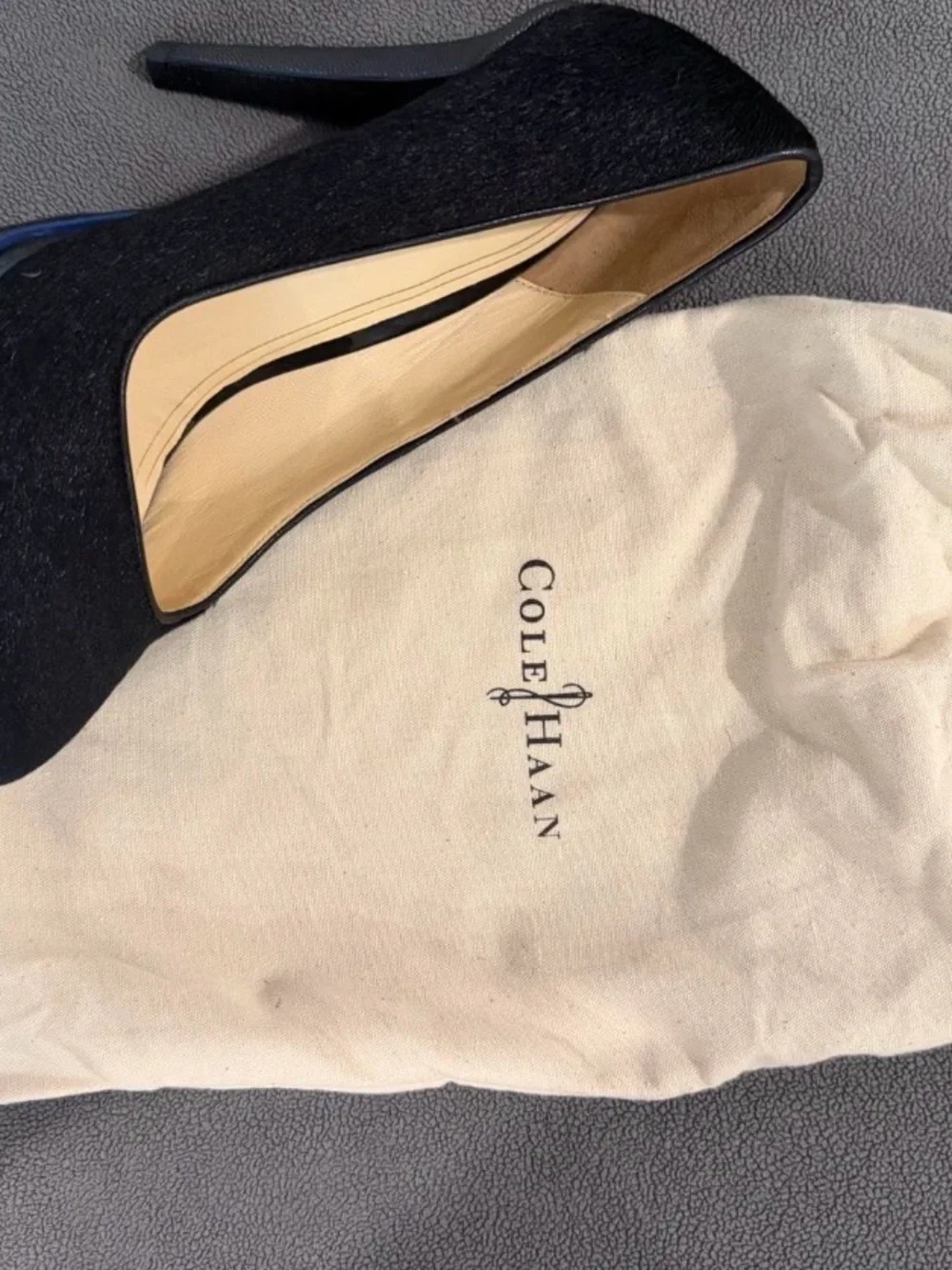 Cole Haan Black Suede Wedges